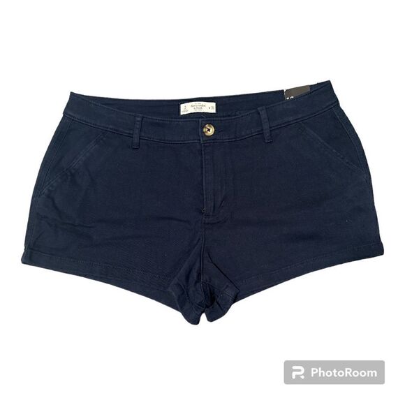 Abercrombie and Fitch Navy Blue Chino Short Size 31 NWT - Picture 1 of 10